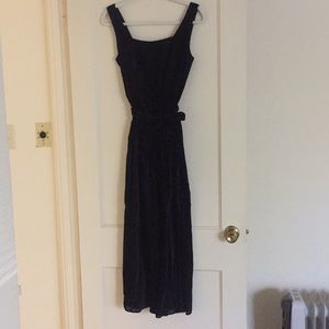 Anthropologie black velvet jumper sz 0